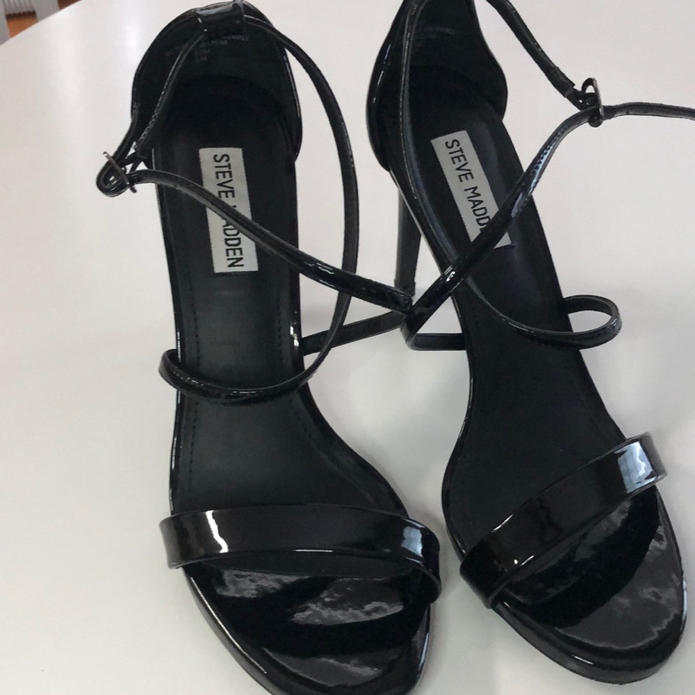 Steve Madden Strappy Stiletto Heels 8.5 Black